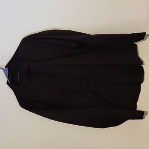 Geoffrey Beene Fitted Wrinkle Free Black Dress Shirt Size XL